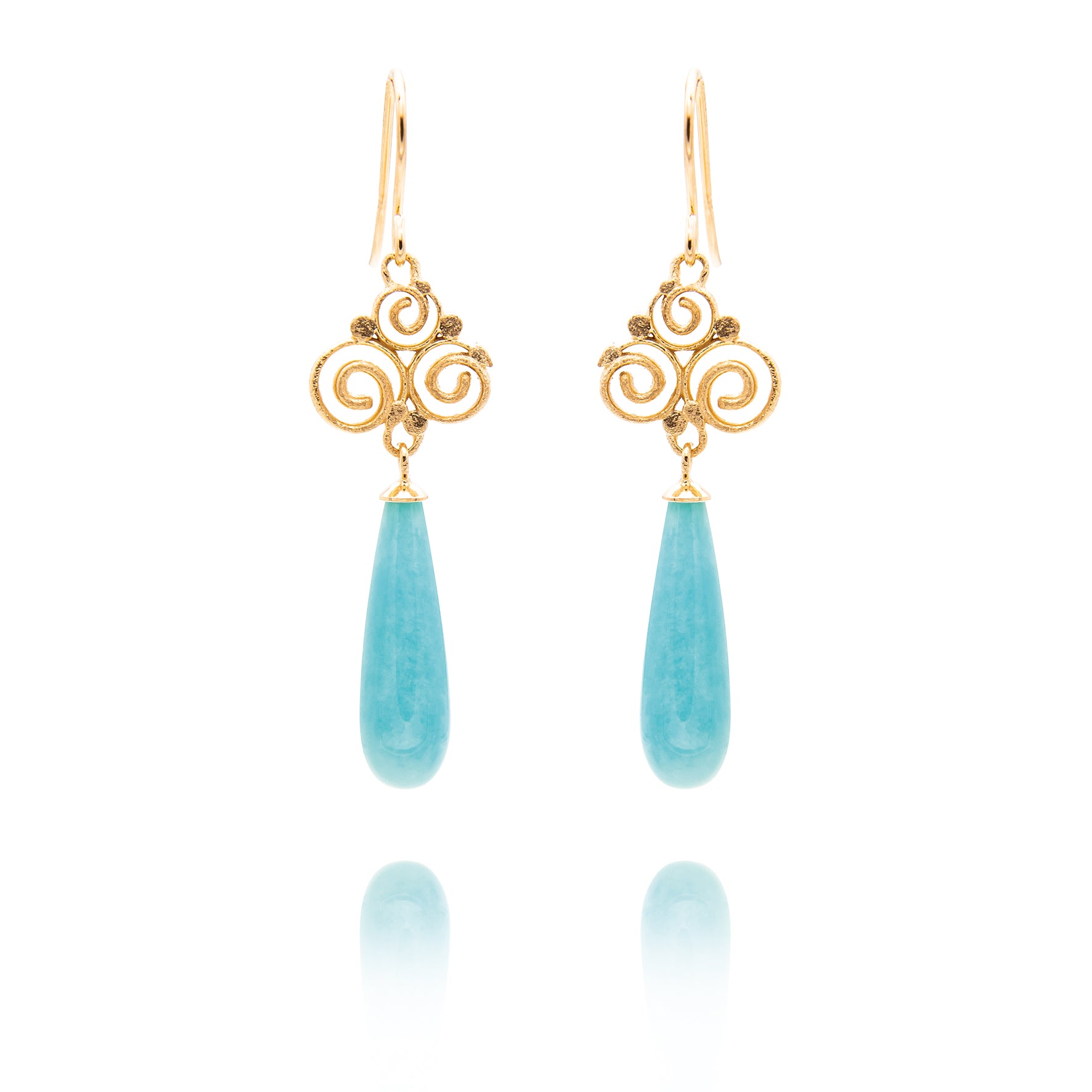 Grace Ohrschmuck 925/- mit Amazonit Pampel